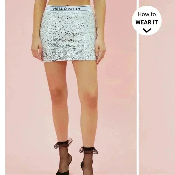 Hello Kitty sequin skirt 1X - Picture 1 of 9